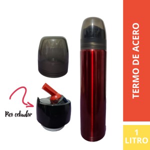 TERMO DE ACERO 1 Litro COLOR SURTIDO